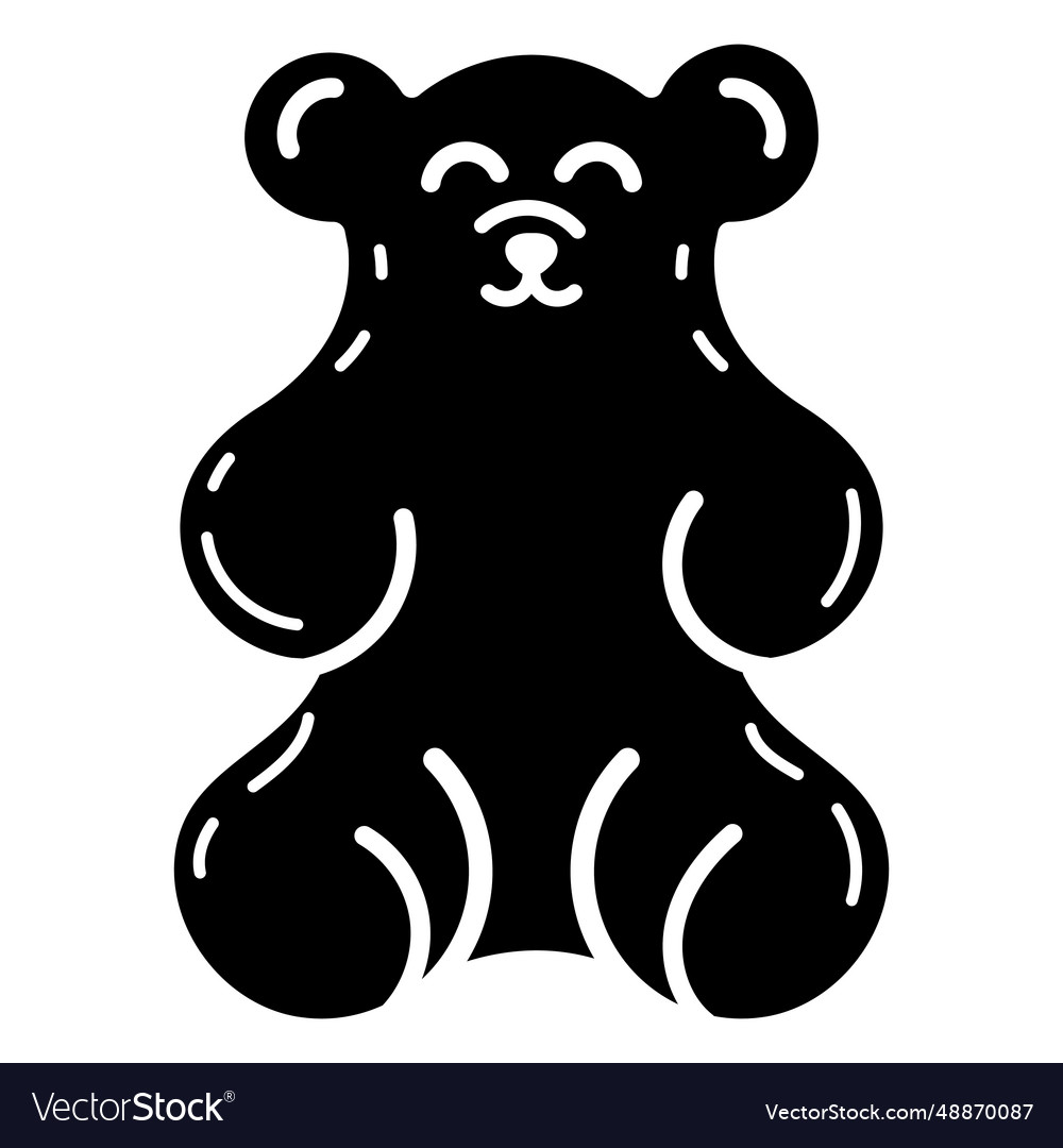 Gummy bear cut out Royalty Free Vector Image - VectorStock