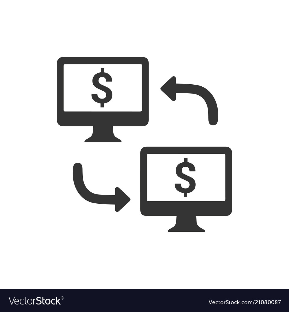 Online Money Transfer Icon Royalty Free Vector Image Online Money Transfer Icon Vector Image