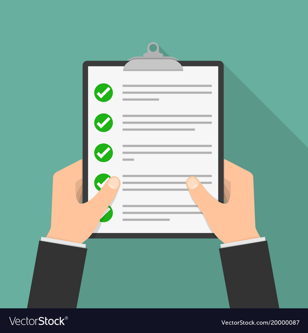 Report file in the hand Royalty Free Vector Image
