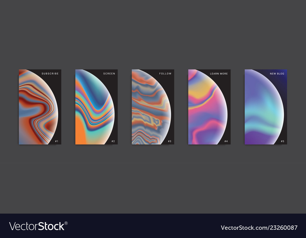 Set of trendy abstract stories templates vector image Set of trendy abstract stories templates