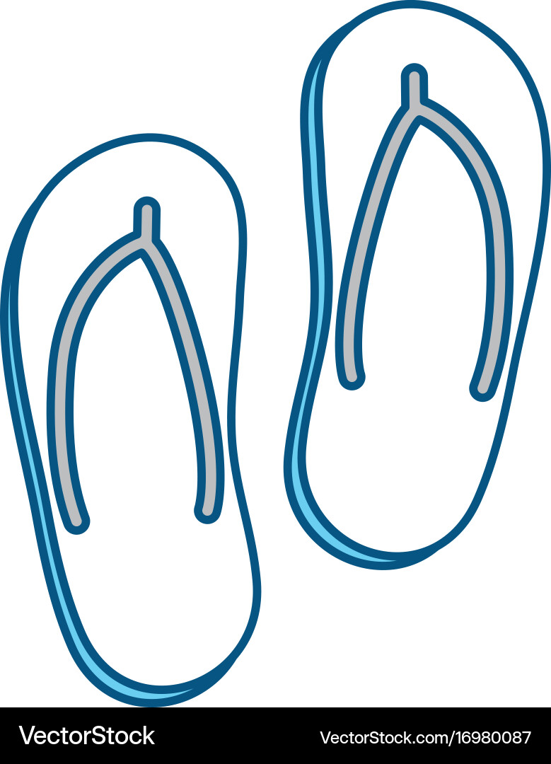 Summer flip flops Royalty Free Vector Image - VectorStock