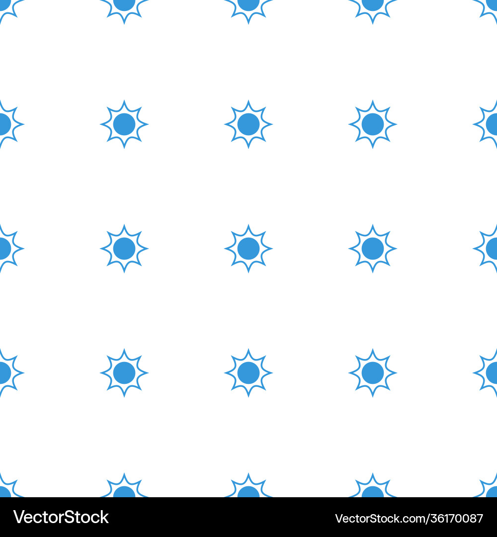 Sun icon pattern seamless white background Vector Image