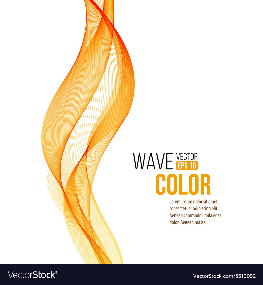Abstract orange wave design element Royalty Free Vector