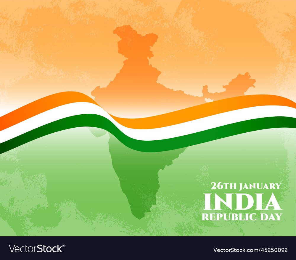 Happy republic day celebration card with indian Vector Image