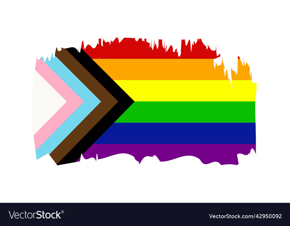 New Lgbtq Rights Pride Flag Progressive Royalty Free Vector