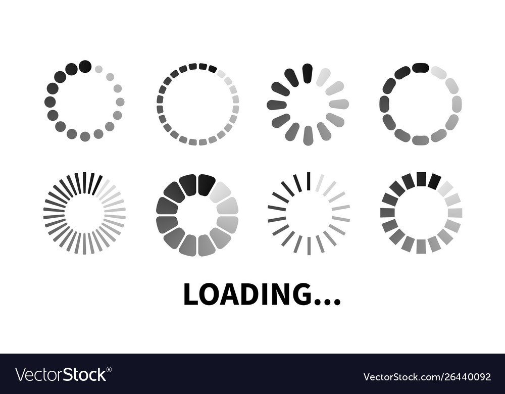 Set loading icon Royalty Free Vector Image - VectorStock