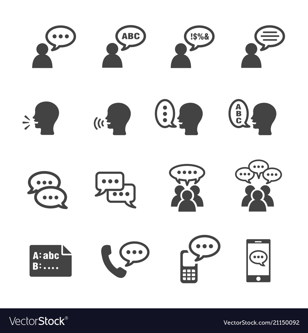 Talk icon Royalty Free Vector Image - VectorStock