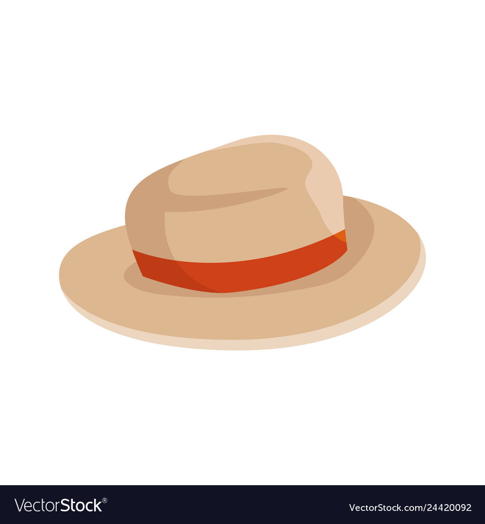 Tourist hat isolated icon Royalty Free Vector Image