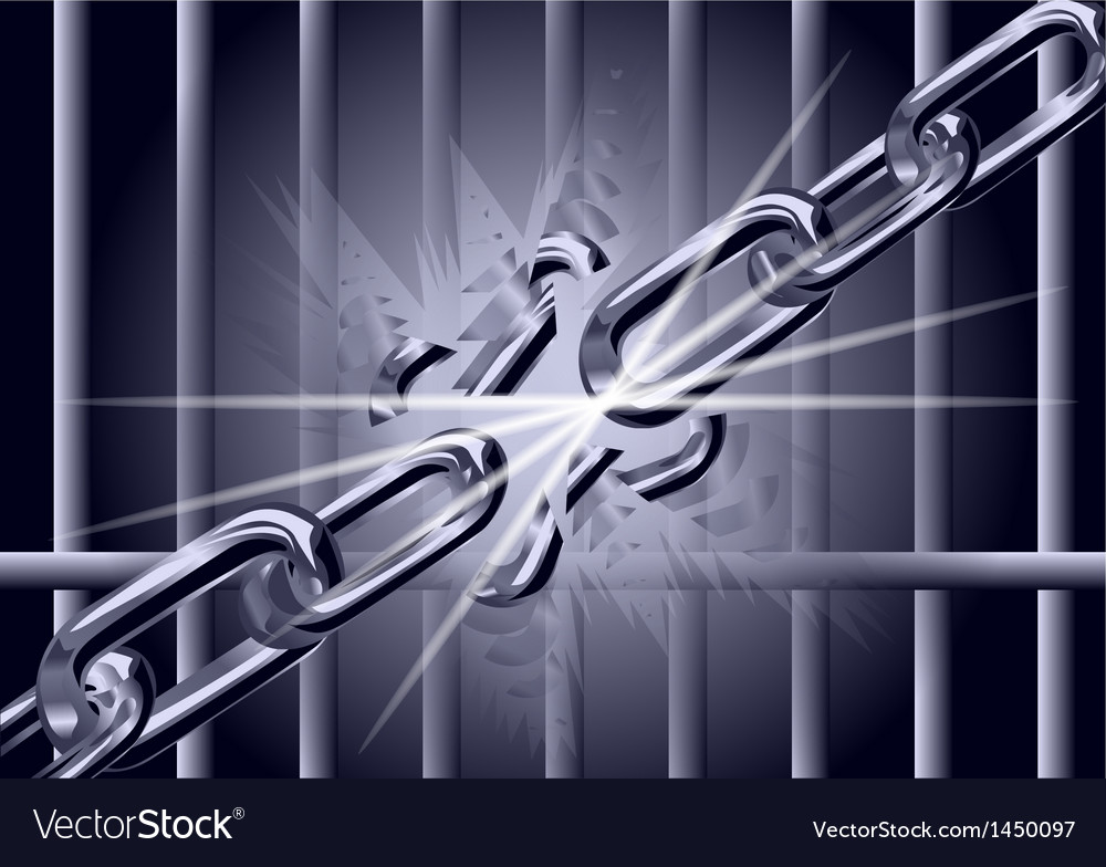 Chain is broken Royalty Free Vector Image - VectorStock