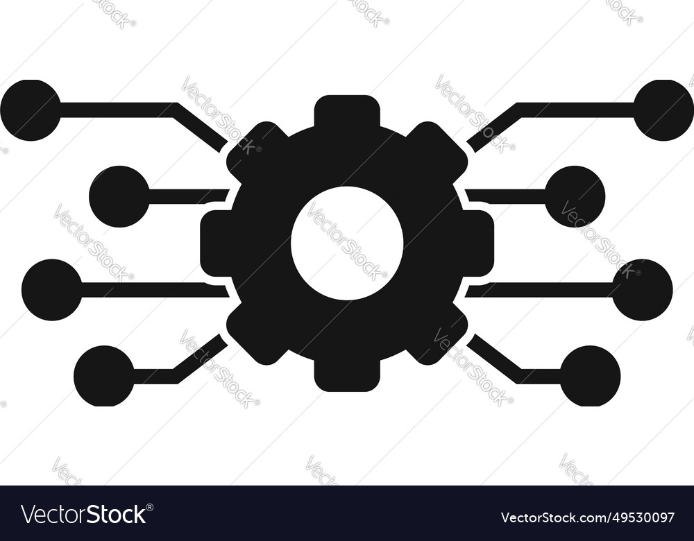Gear api structure icon simple hosting Royalty Free Vector