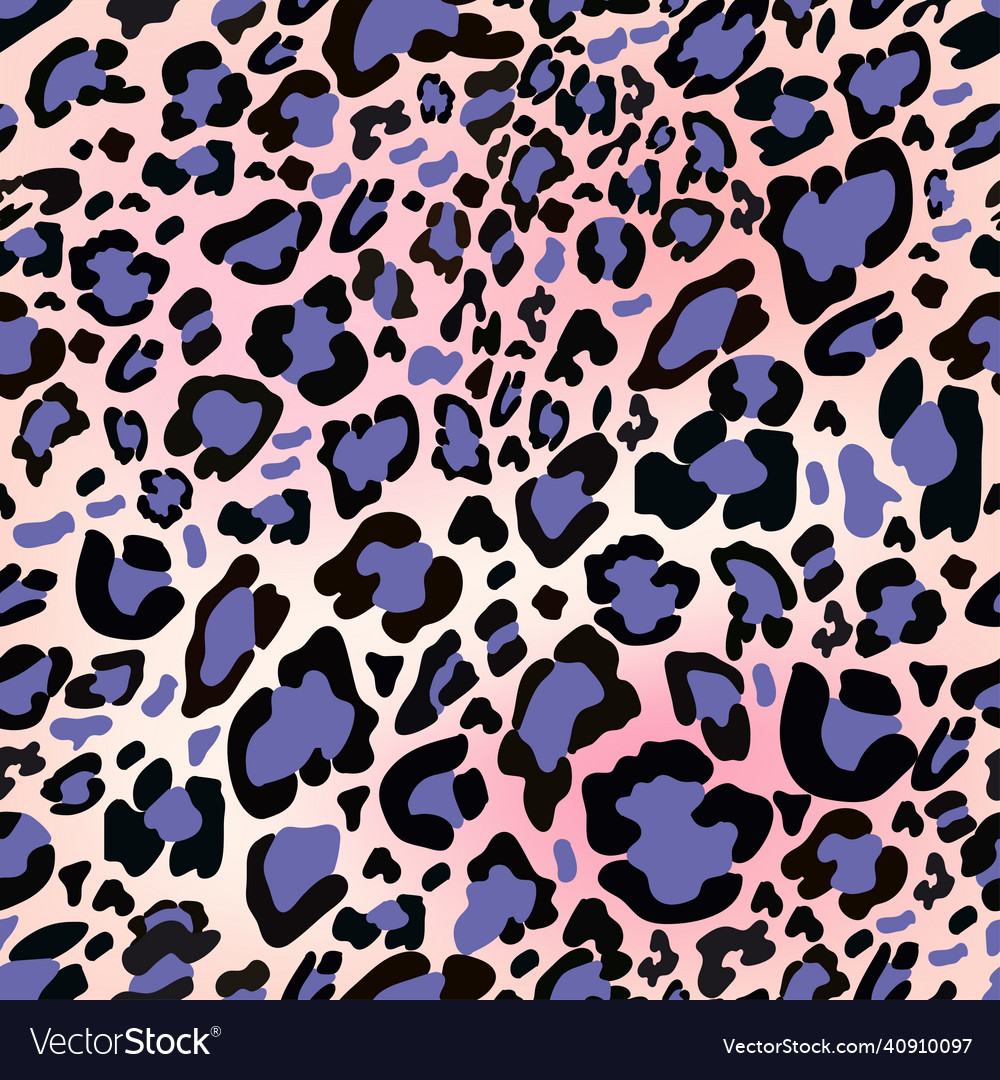 Seamless pattern of leopard skin in purple pink Vector Image