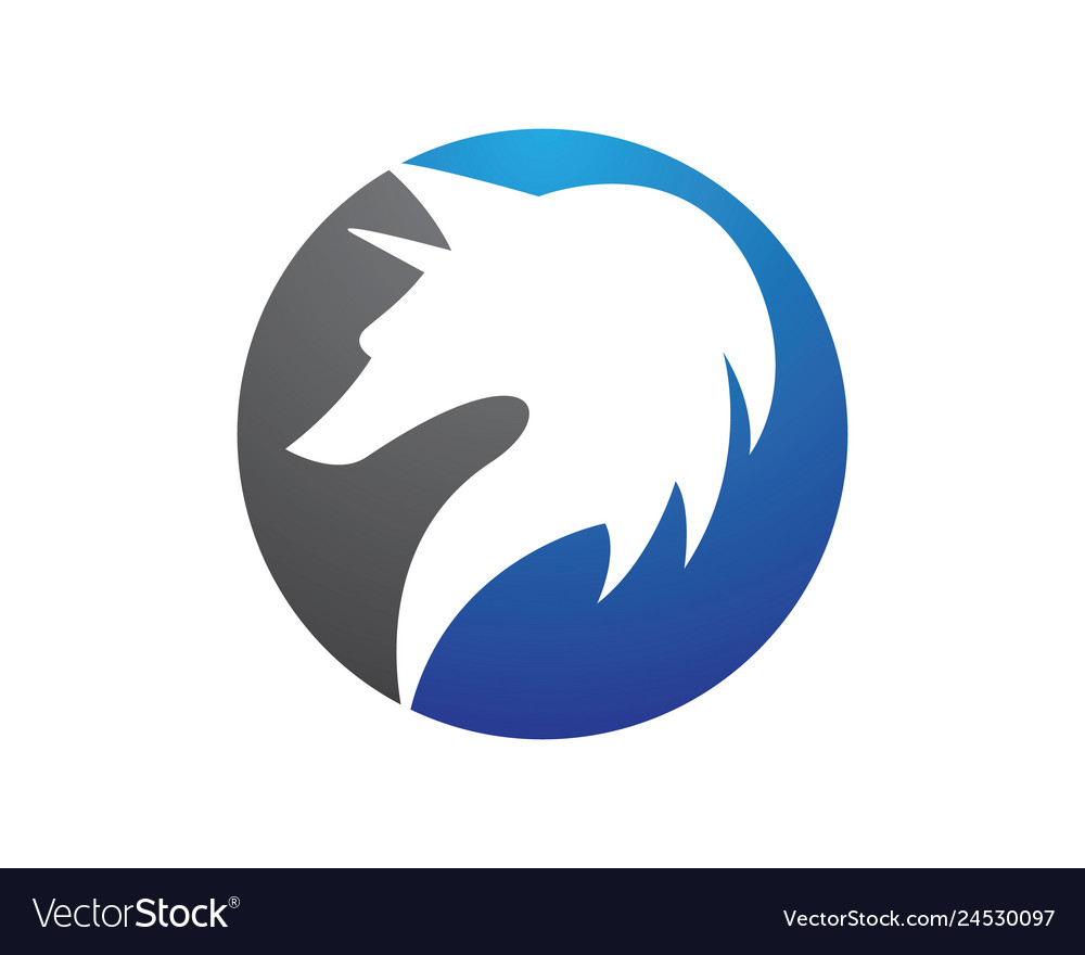 Wolf logo template icon Royalty Free Vector Image