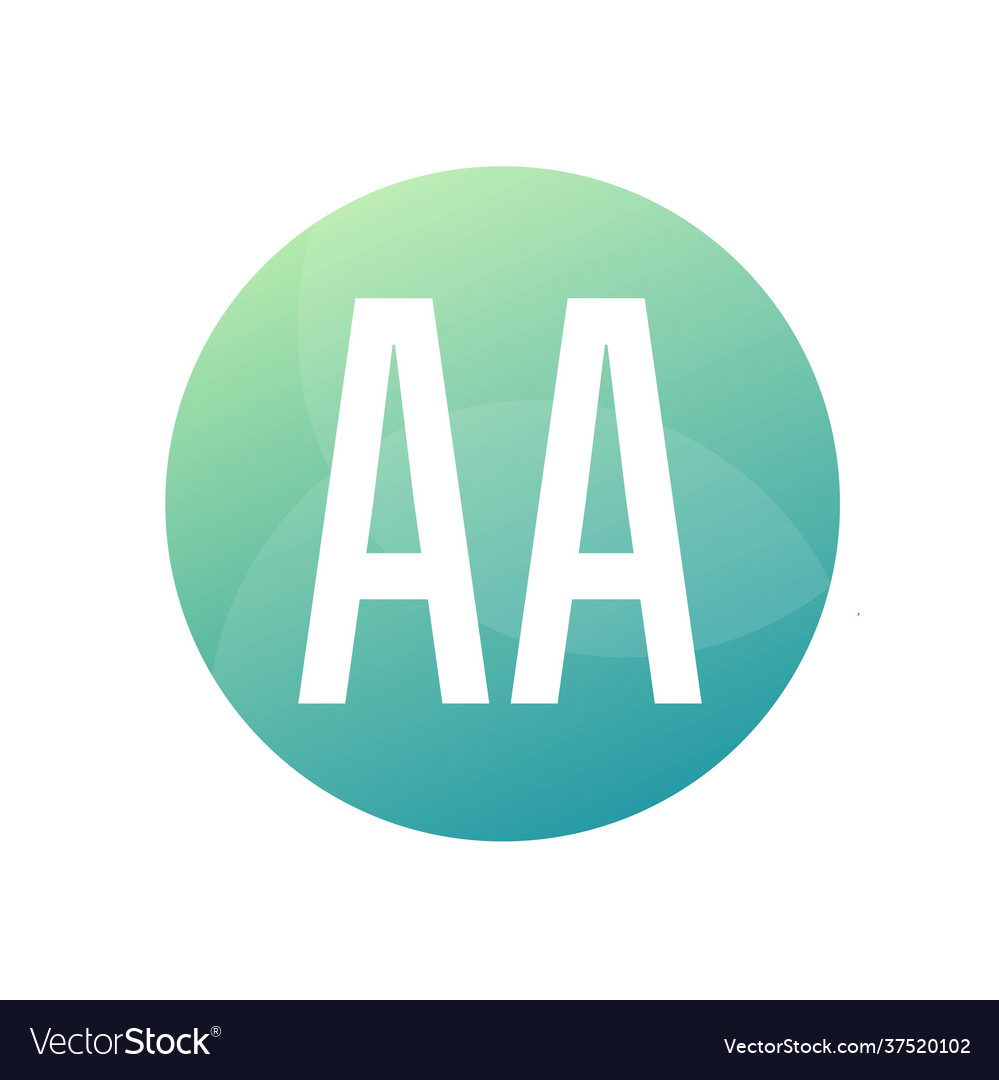 Aa letter logo design with simple style Royalty Free Vector