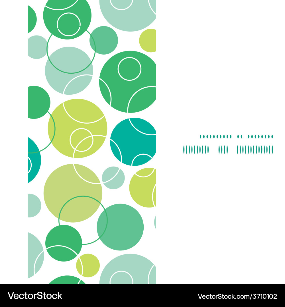 Abstract green circles vertical frame Royalty Free Vector