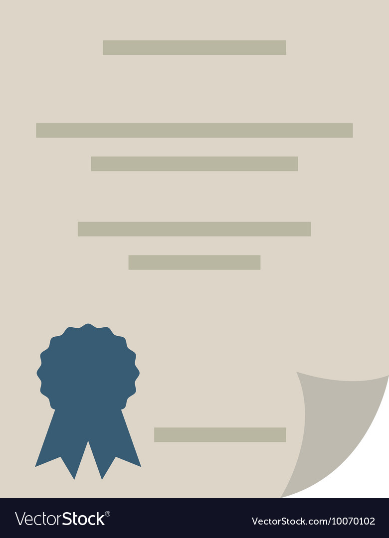 diploma certificate paper icon royalty free vector image
