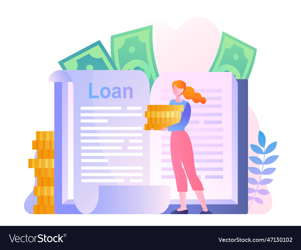 Education loan concept Royalty Free Vector Image
