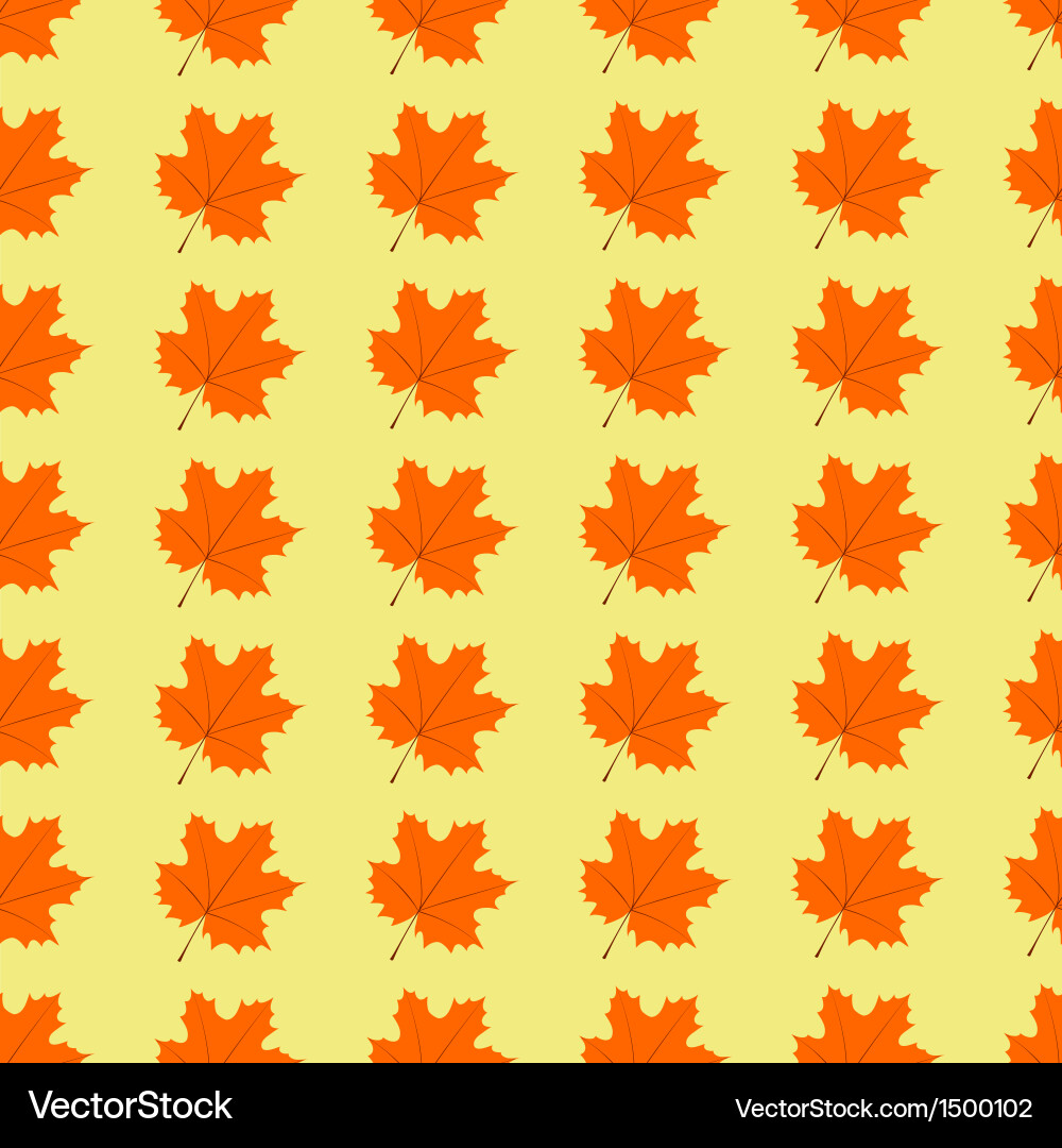 Maple leaves seamless pattern Royalty Free Vector Image