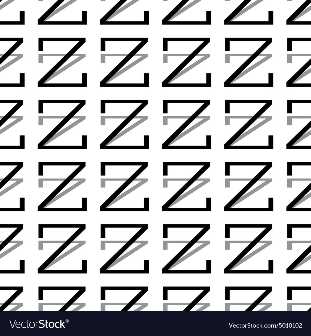 Pattern letter z Royalty Free Vector Image - VectorStock
