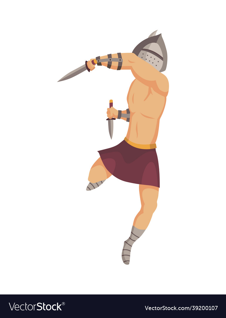 Ancient rome gladiator roman warrior Royalty Free Vector