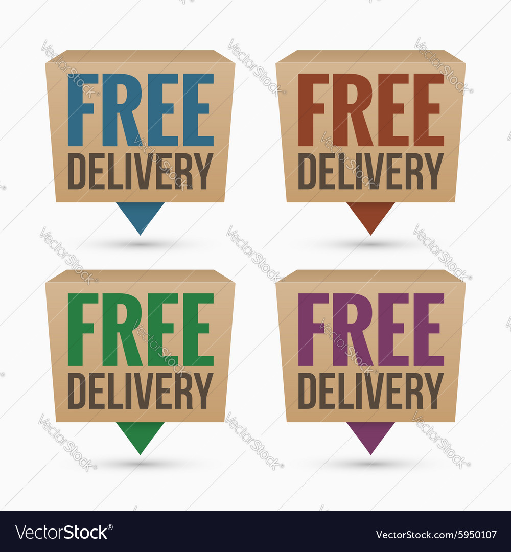 Free delivery Royalty Free Vector Image - VectorStock