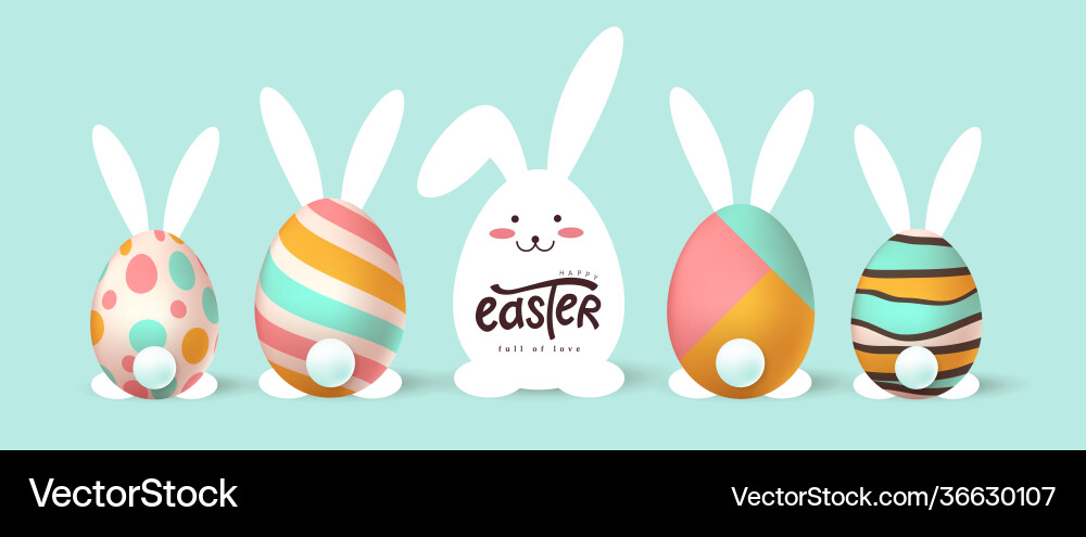 Happy easter banner background Royalty Free Vector Image