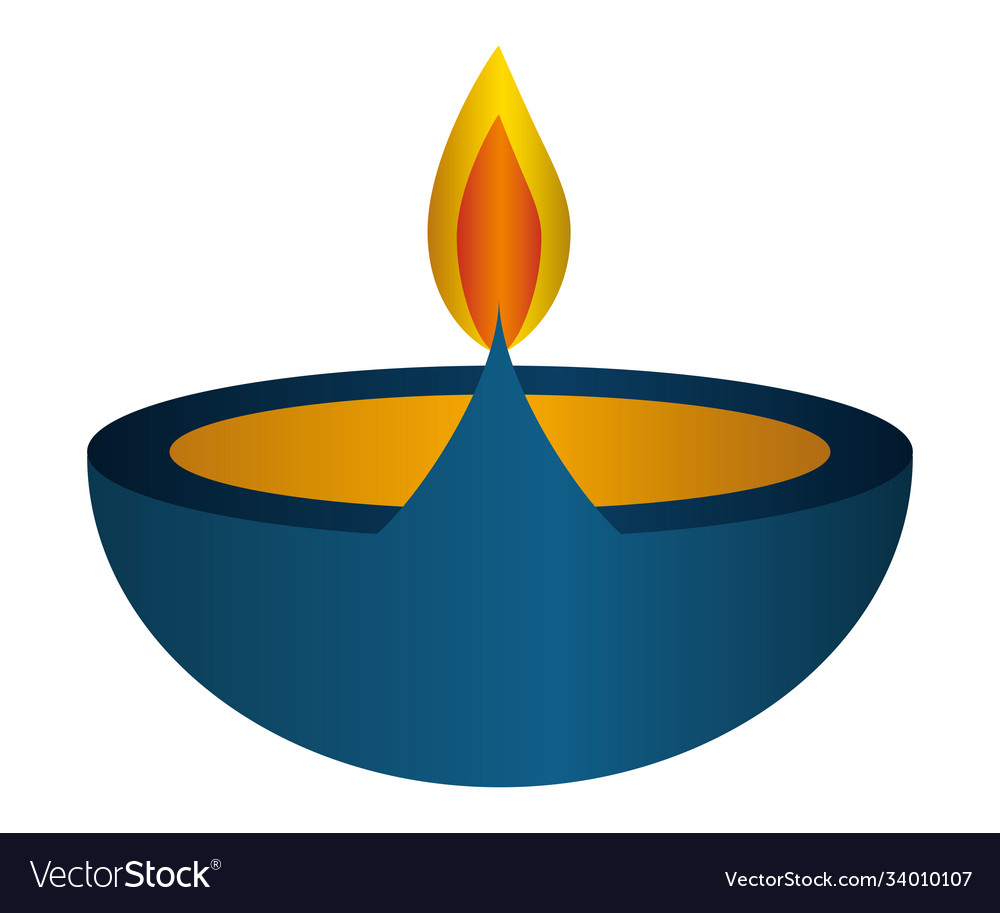 Indian Diya Blue Candle Design Royalty Free Vector Image Indian Diya Blue Candle Design Royalty Free Vector Image