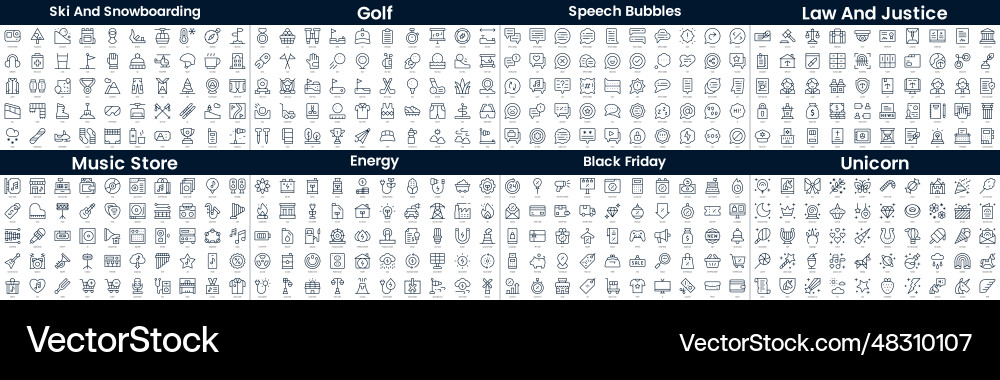 Linear style icons pack in this bundle include Vector Image