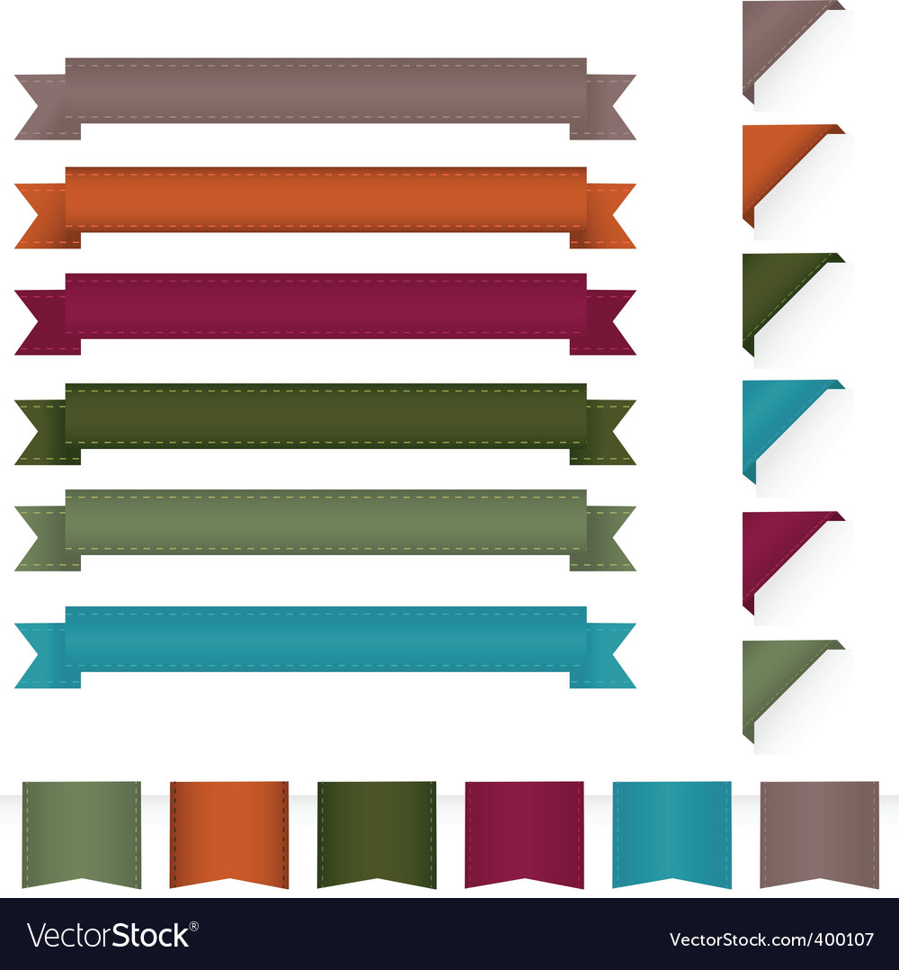 Ribbon design elements Royalty Free Vector Image