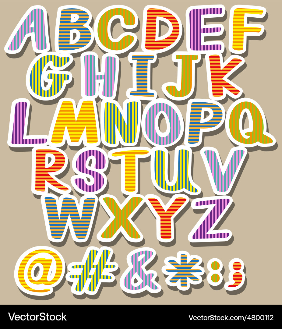 Alphabets Royalty Free Vector Image - VectorStock
