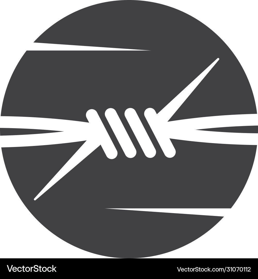 Barbed wire design Royalty Free Vector Image - VectorStock
