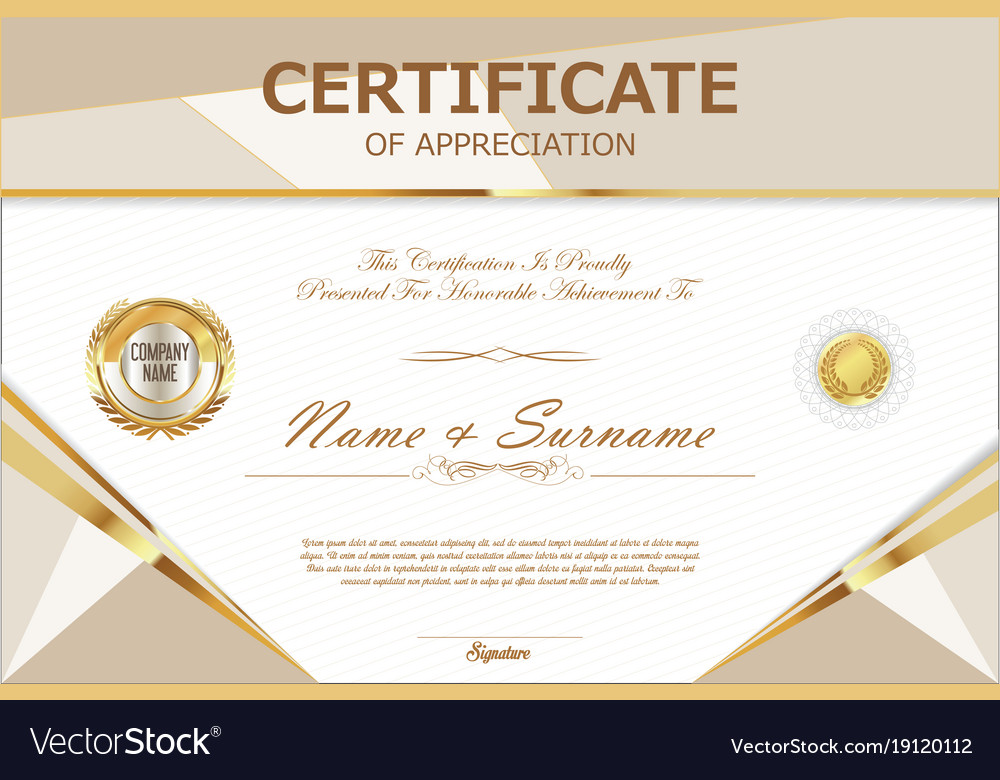 Certificate retro design template 7