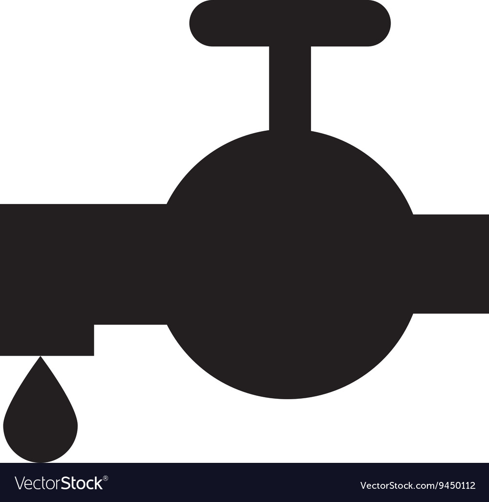 Silhouette faucet icon Royalty Free Vector Image