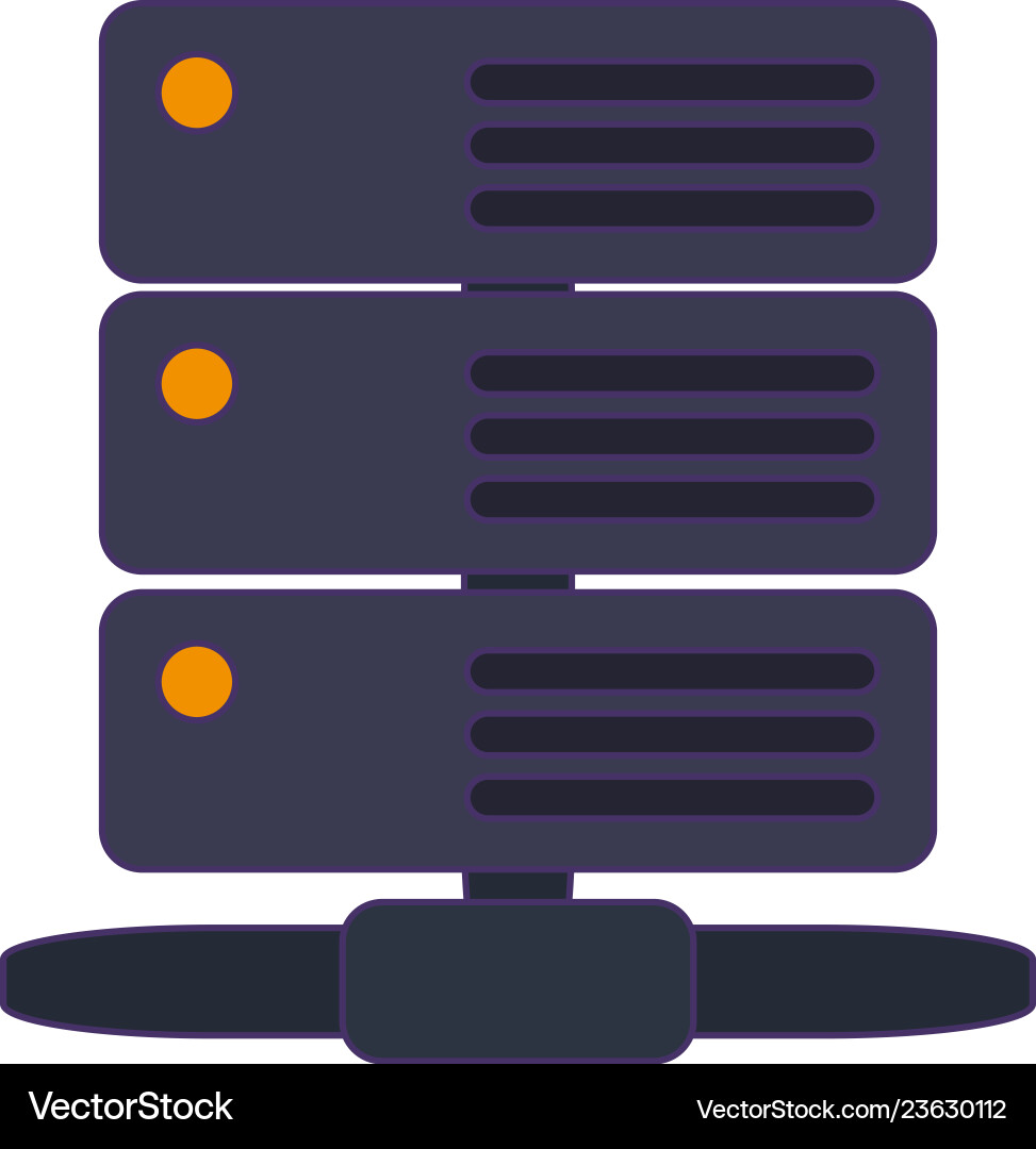 Storage database servers blue lines Royalty Free Vector