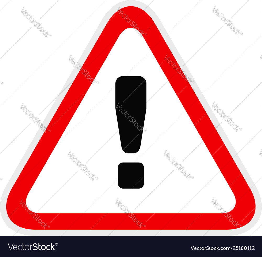 Triangular yellow warning hazard symbol Royalty Free Vector