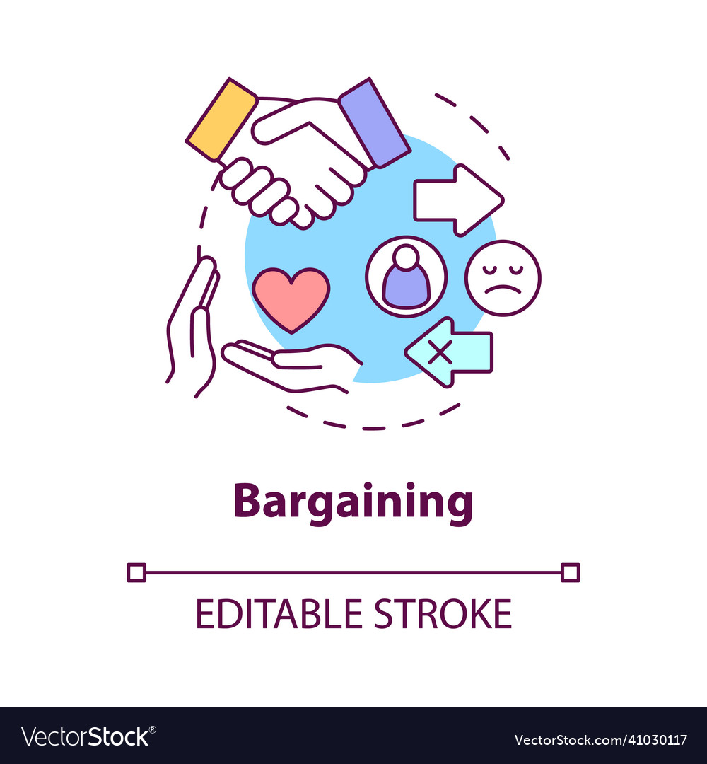 Bargaining concept icon Royalty Free Vector Image