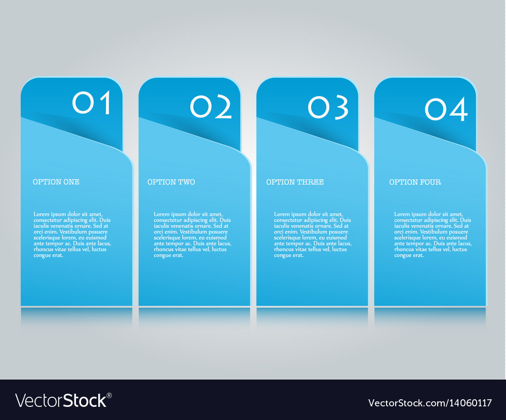 Business Infographics Template Blue Color Vector Image