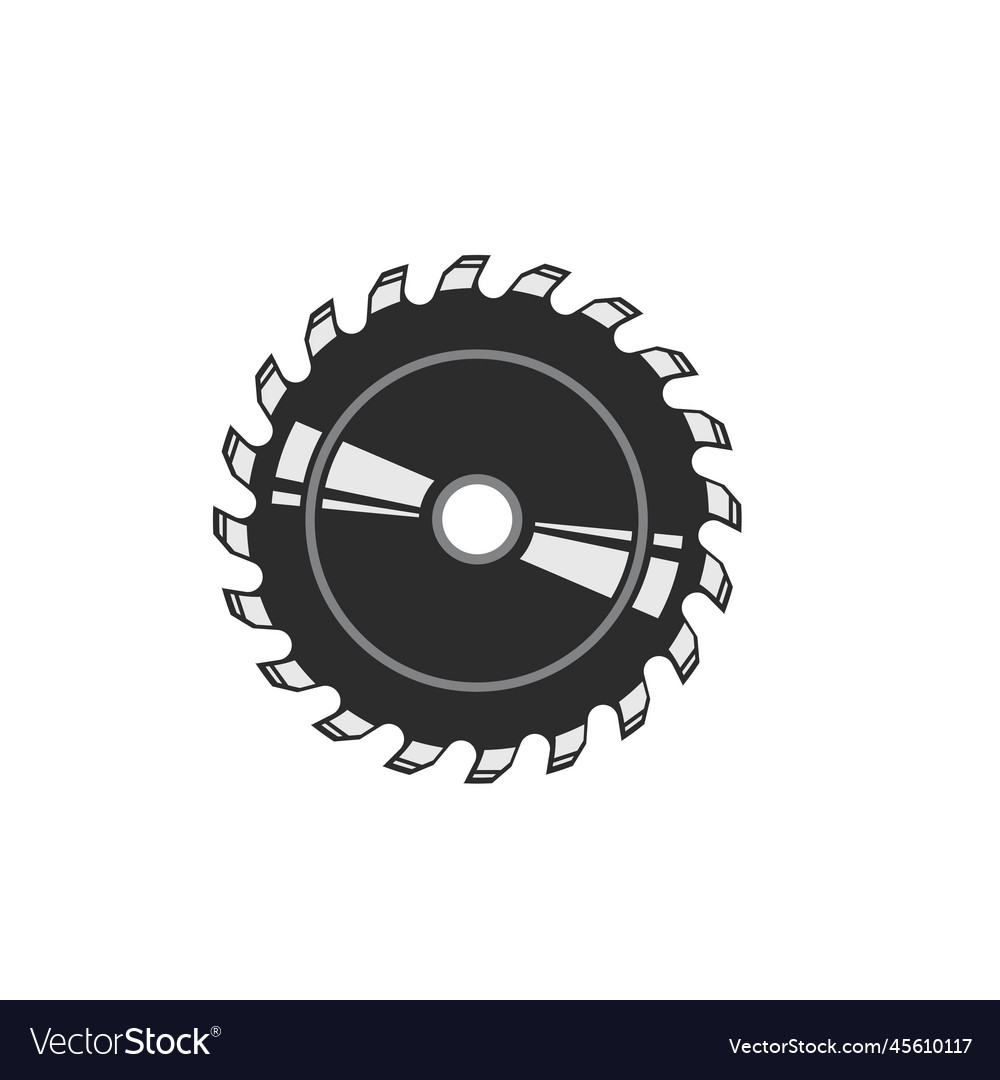 Circular saw blade design Royalty Free Vector Image