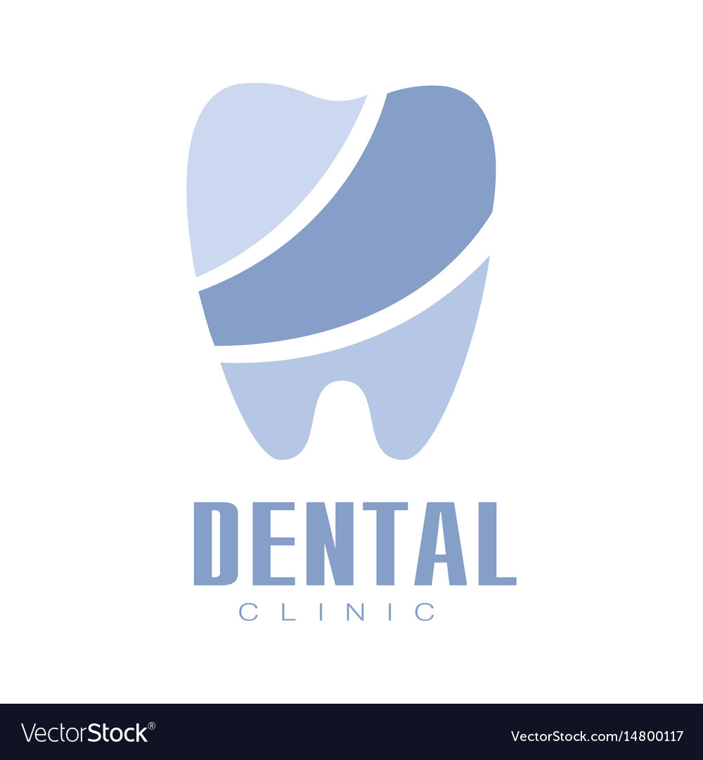 Dental clinic blue logo symbol Royalty Free Vector Image