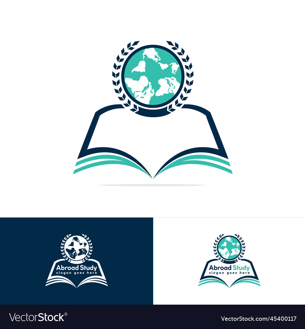 Education badge logo design Royalty Free Vector Image