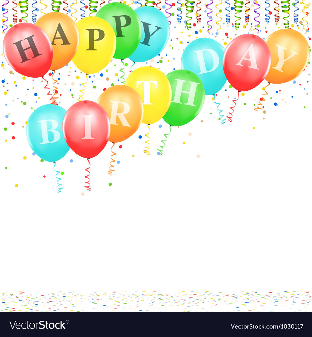 Happy birthday balloons Royalty Free Vector Image