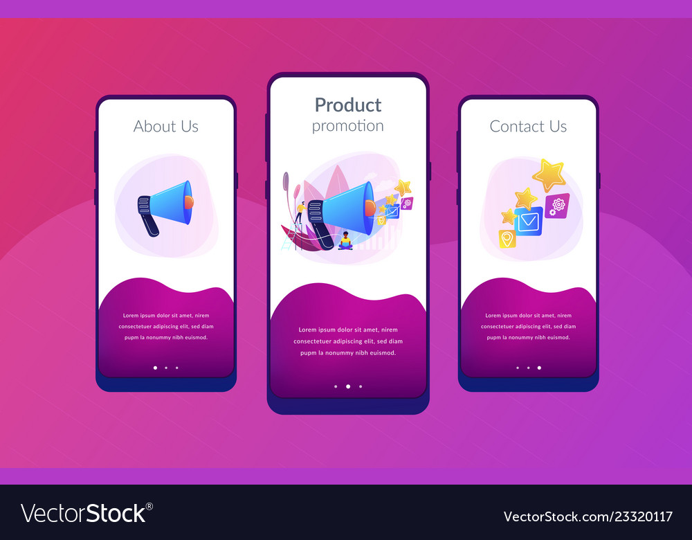 Promotion Strategy App Interface Template Vector Image