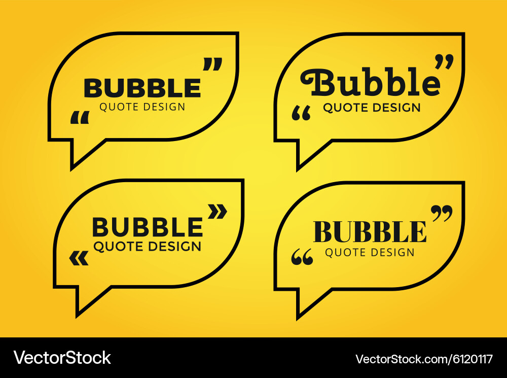Quote blank template bubble empty design Vector Image