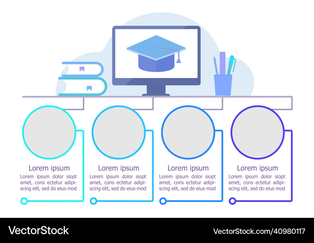 Remote education infographic chart design template