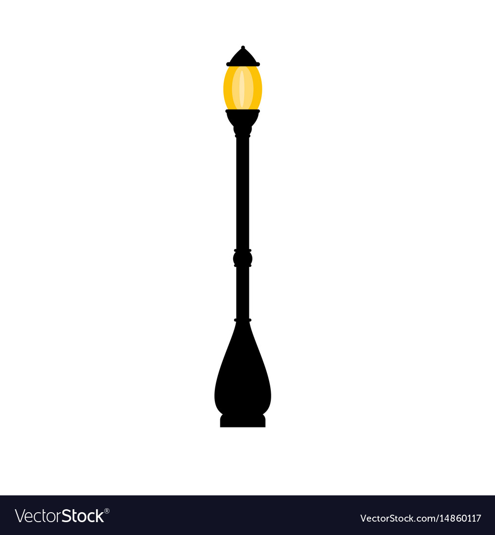 vintage streetlight on white background royalty free vector