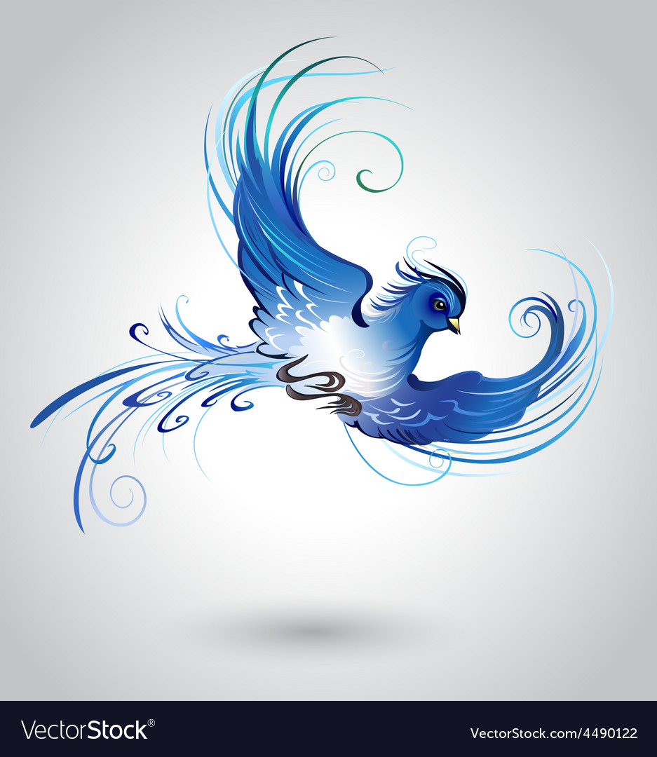 Blue bird Royalty Free Vector Image - VectorStock