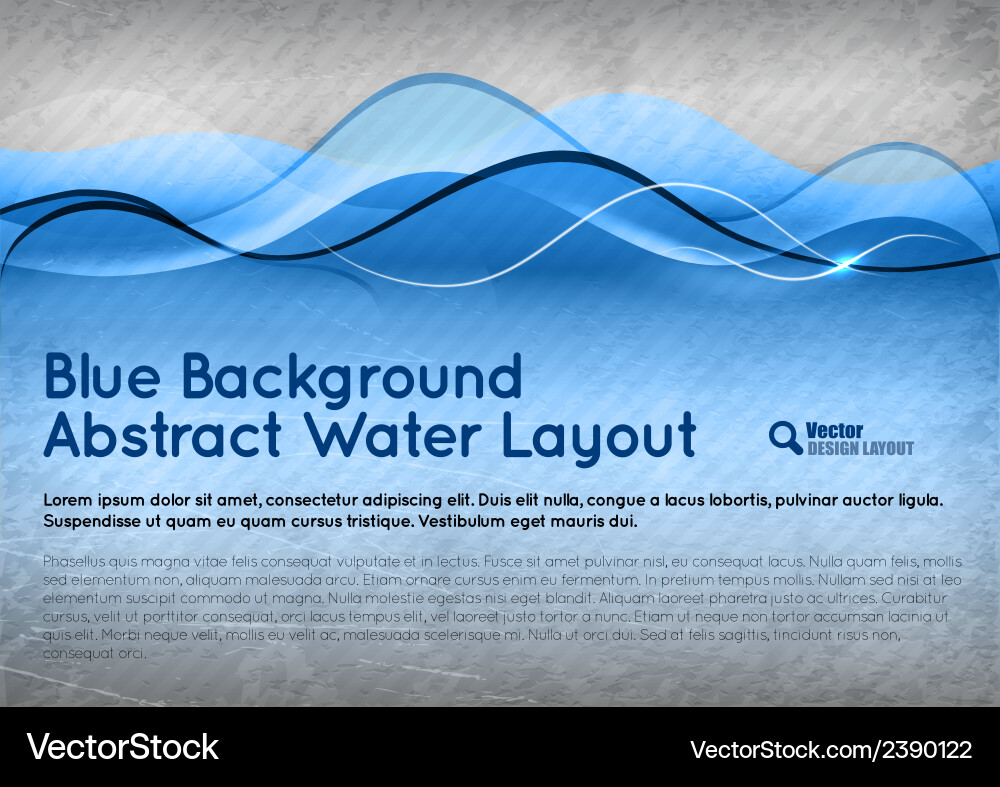Blue water background Royalty Free Vector Image