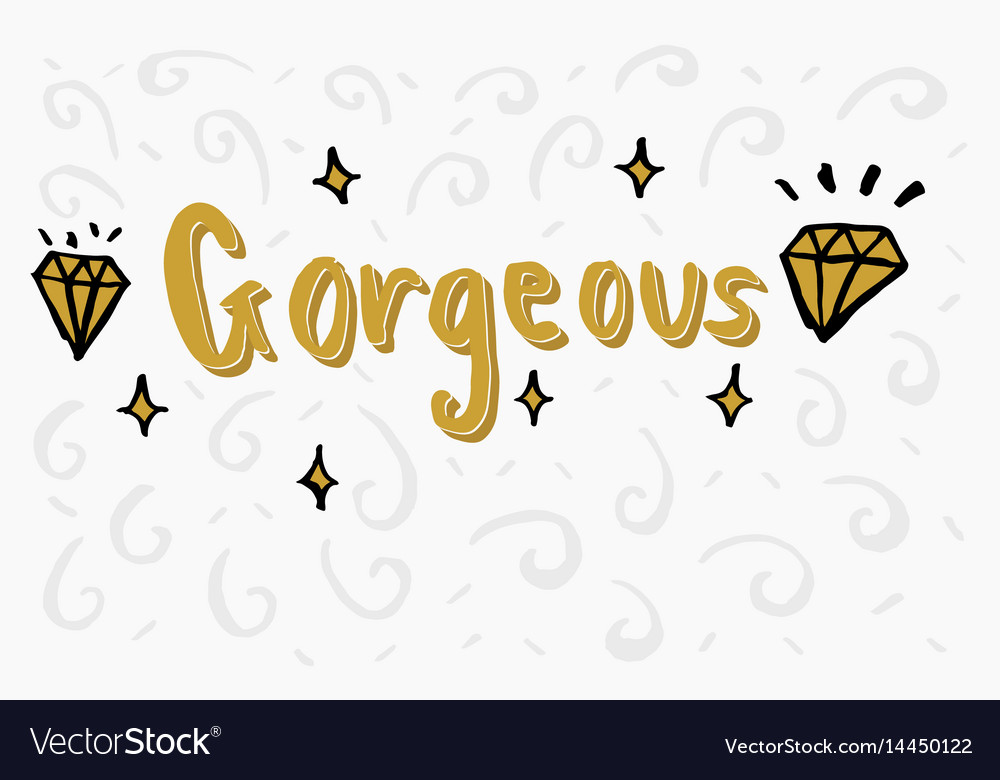 gorgeous-word-lettering-royalty-free-vector-image