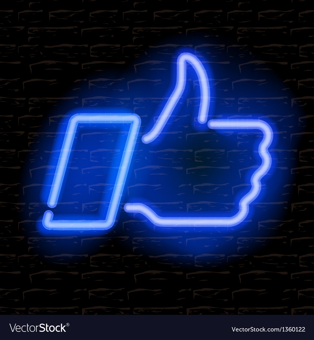 thumbs up neon sign