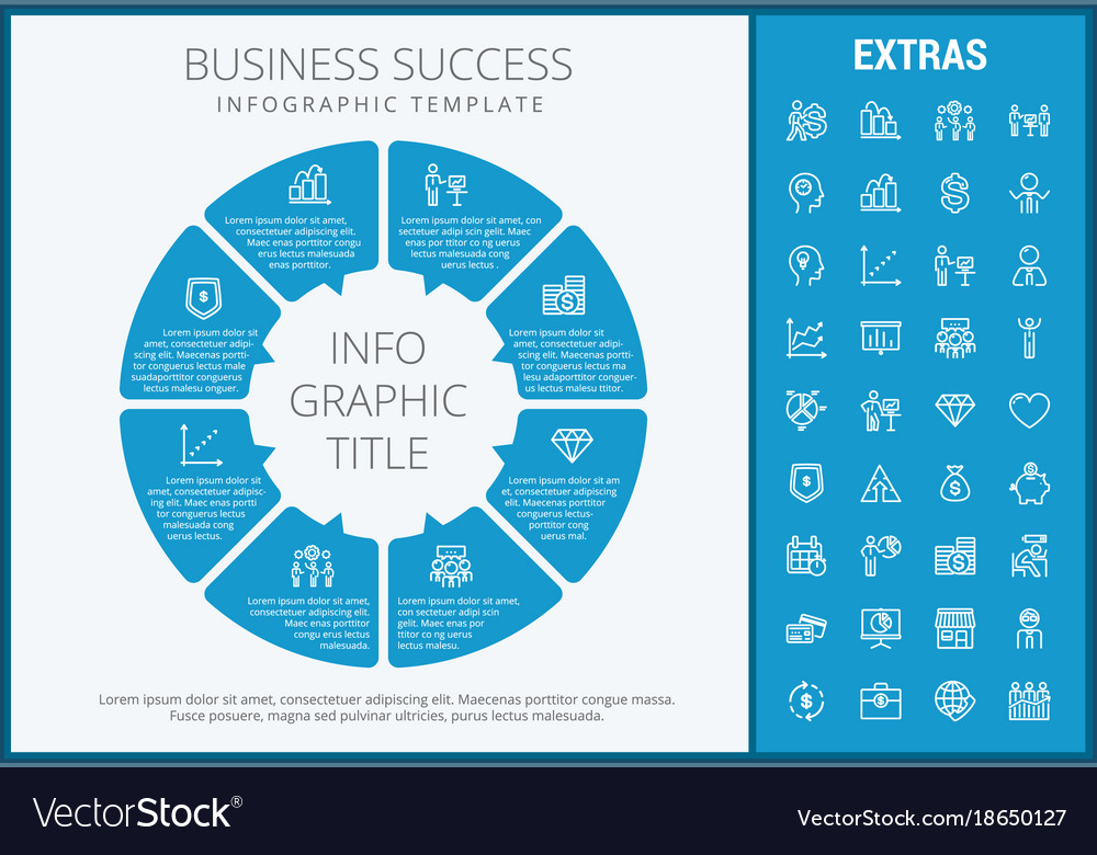 Business success infographic template and elements