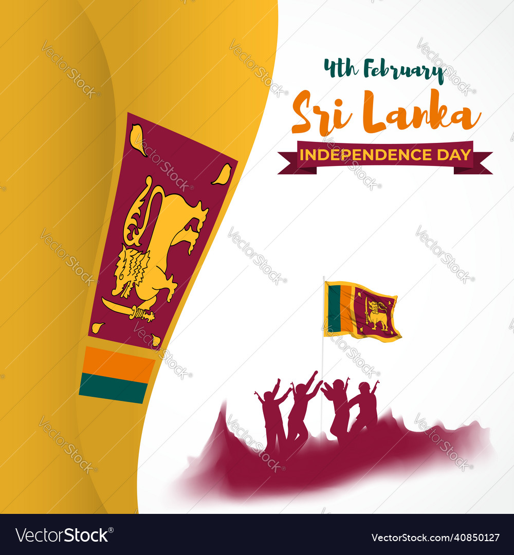 For independence day srilanka Royalty Free Vector Image